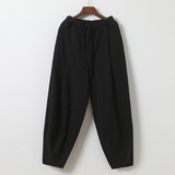 冬季保暖大码宽松休闲裤复古棉麻男加绒长裤风阔腿裤K001P85，男装休闲裤，星座409-1