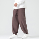 休闲裤男士宽松灯笼裤传统练功裤棉麻长裤阔腿裤K055P75，男装休闲裤，星座409-1