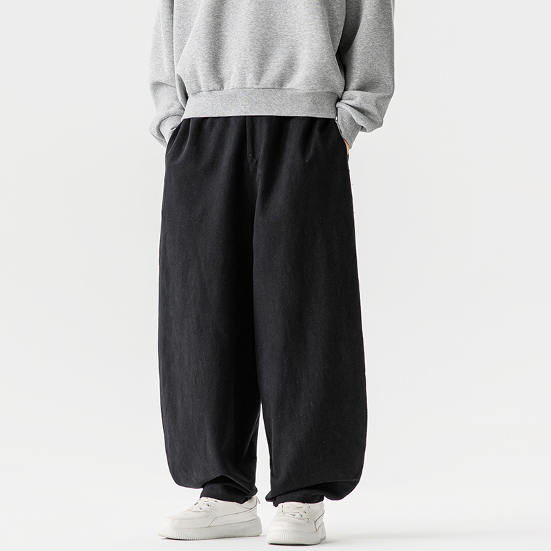 风棉麻休闲裤廓形弯刀裤大码阔腿裤长裤宽松灯笼裤5003P75，男装休闲裤，星座409-1