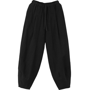 可穿240冬季加绒加厚保暖棉麻长裤男风大码阔腿休闲裤K001P85图片