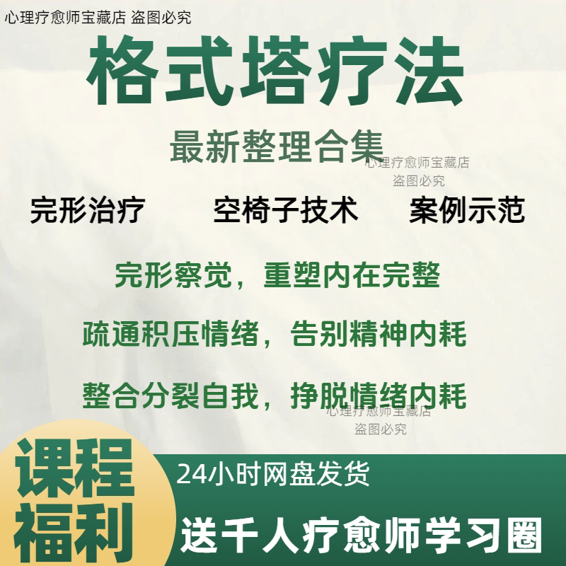 格式塔心理学疗愈法完形空椅子案例示范疏导清楚高清视频课程合集