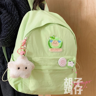 ins校园简约百搭双肩包可爱少女学生大容量背包 高颜值书包女韩版