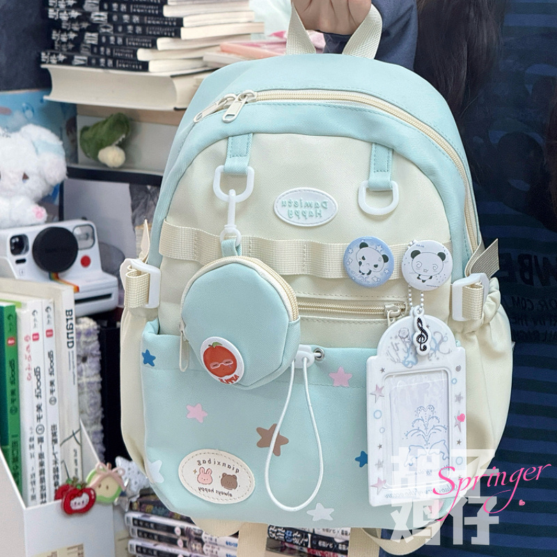 胡子鸡仔可爱少女学生小书包女生短途旅行mini背包轻便迷你双肩包