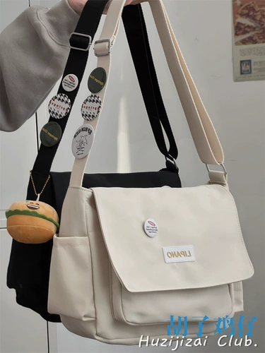 Японская ретро вместительная и большая сумка на одно плечо, универсальная сумка через плечо, в корейском стиле