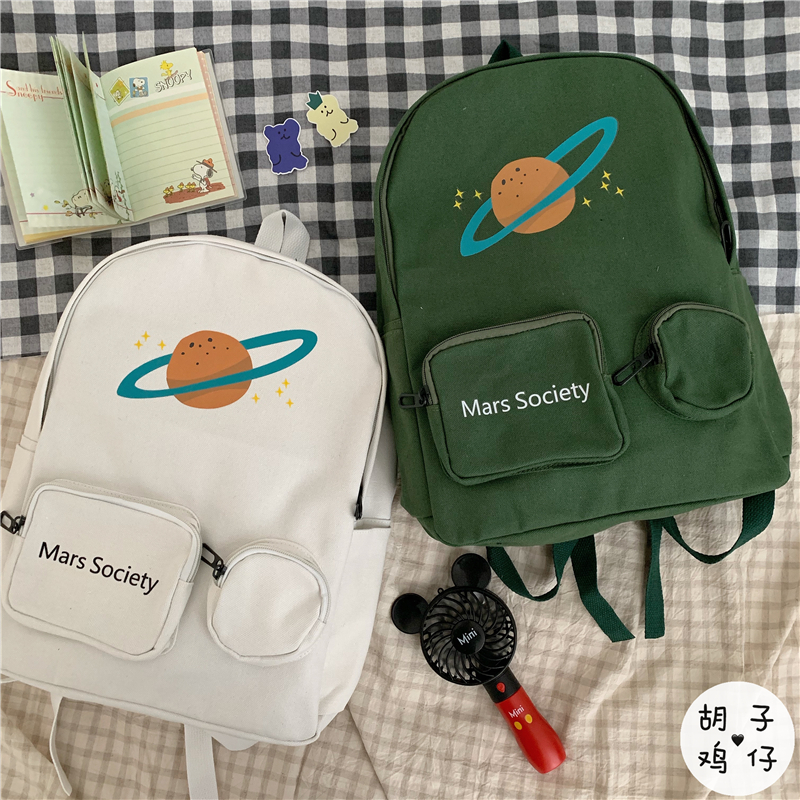 热销69件正品保证ins日系原宿星球工装潮搭双肩包