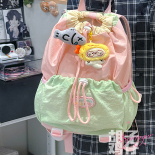 胡子鸡仔羽毛球包大容量户外轻便高颜值网球包运动徒步小背包书包