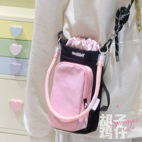 多功能收纳设计水壶包斜挎手机包