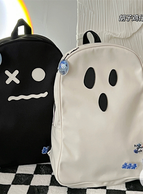 小众个性丑萌幽灵双肩包少女学生书包女韩版ins风小鬼大容量背包