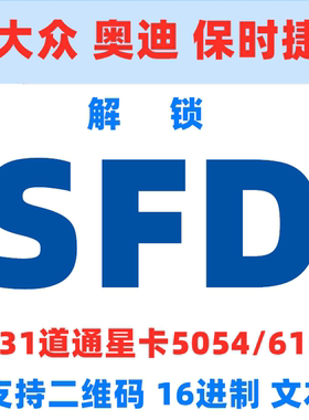 SFD大众奥迪保时捷SFD激活解锁令牌保养复位关闭防火墙C端道通431
