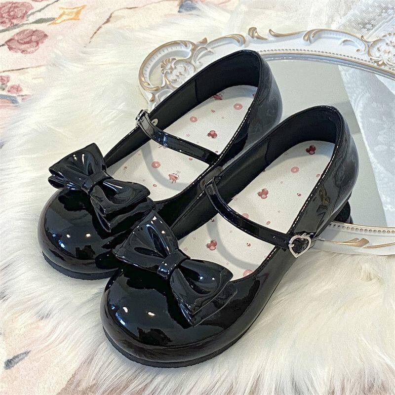 小码单鞋女313233中跟芭蕾女士2026新款玛丽珍小皮鞋粗跟不累脚34