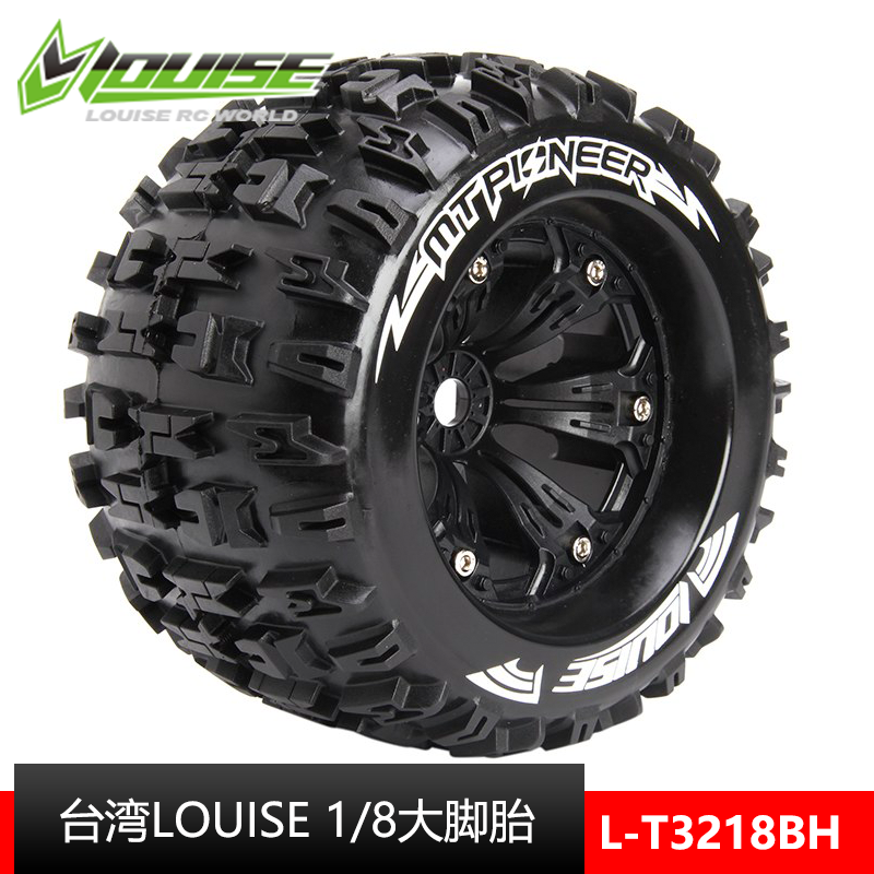 台湾LOUISE路易斯1/8大脚轮胎L-T3218系列全地形胎纹卡屯V5禾宝MT