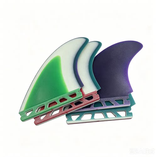 冲浪板三色玻纤尾舵Single tap/FUT底座鱼鳍冲浪MR尺寸尾鳍双尾鳍