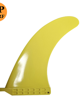 UPSURF黄色塑料尾舵Single FIN长板鱼鳍 9寸冲浪配件尾鳍surf fin