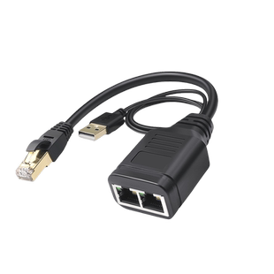 网线分线器千兆网络一分四同时上网单独使用笔记本电脑打印机同时上网一分二/三宽带小型交换机