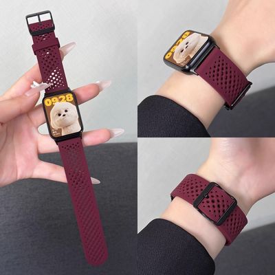 适用红米watch6表带硅胶小米9Pro手环针扣替换带8prowatch5/4腕带