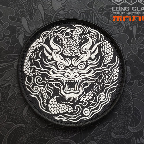 酋长新品龙纹战术臂章士气章百搭战术魔术贴章军迷DIY队徽包配件