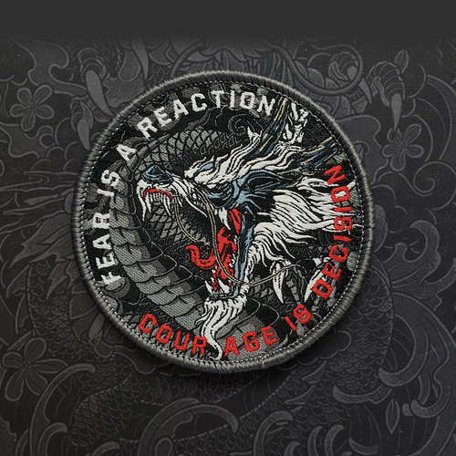 酋长新品龙啸士气章战术魔术贴臂章队徽魔术贴章军迷背包贴章百搭