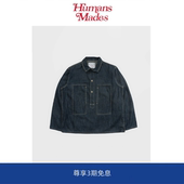 复古蓝丹宁水洗外套衬衫 上衣 牛仔衬衫 男叠穿美式 Humans Mades