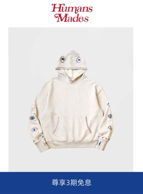 【Humans Mades】KAPITAL平田和宏休闲眼睛趣味刺绣纯棉连帽运动