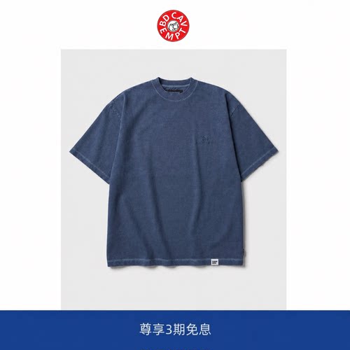【BD CAVEMPT】水洗重磅TEE! 日系休闲刺绣短袖T恤圆领做旧上衣