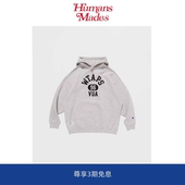 现货 Humans Mades日系宽松 ACADEMY HOODED联名宽松连帽卫衣