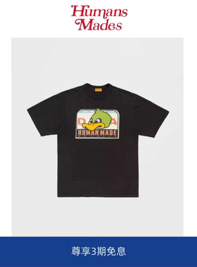 【现货】Humans Mades夏潮牌绿色愤怒小鸟图案短袖T恤宽松男女款