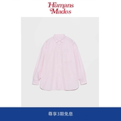 男女情侣 休闲衬衣上衣 日系纯色长袖 衬衫 Humans Mades