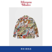 衬衫 Mades黑眼带取汲注意老虎图腾骷髅夏威夷长袖 现货 Humans