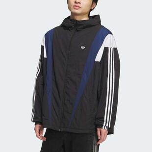 adidas三叶草男装  潮流时尚宽松休闲百搭连帽夹克外套KS3552