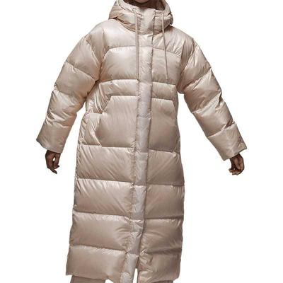 耐克女装长款保暖连帽羽绒服