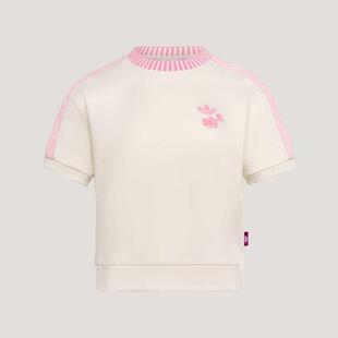 adidas三叶草女装 经典三条纹舒适休闲圆领短袖T恤KY8315 KY8316