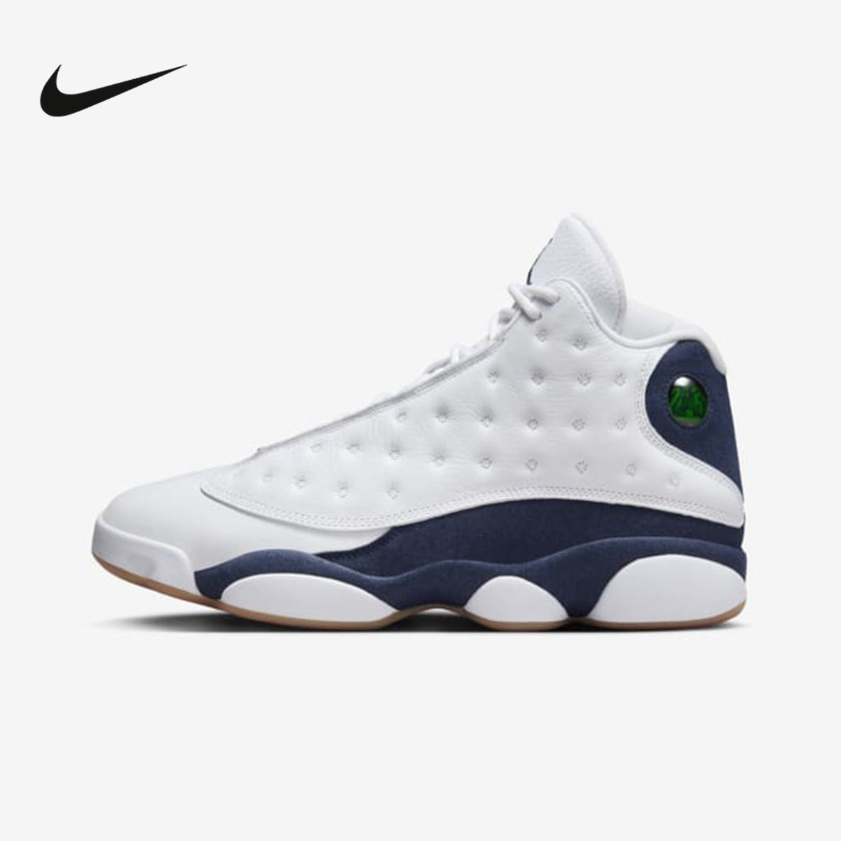 正品耐克Rainbow Air Jordan 13 AJ13世行男鞋白紫篮球鞋  414571