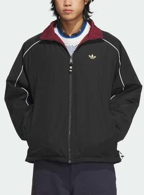 adidas三叶草男装 时尚百搭两面穿保暖翻领棉服KA0821