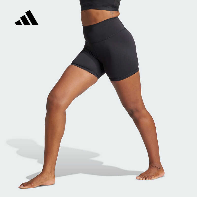 训练紧身短裤adidas运动休闲女子