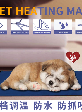 12V电压CE认证猫狗防寒取暖用防水防咬宠物电热毯恒温加热垫包邮