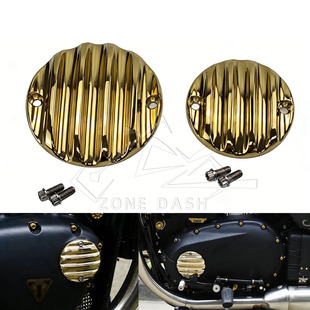 适配 凯旋t120 t100 BOBBER速度大师 改装左右边盖引擎保护装饰盖