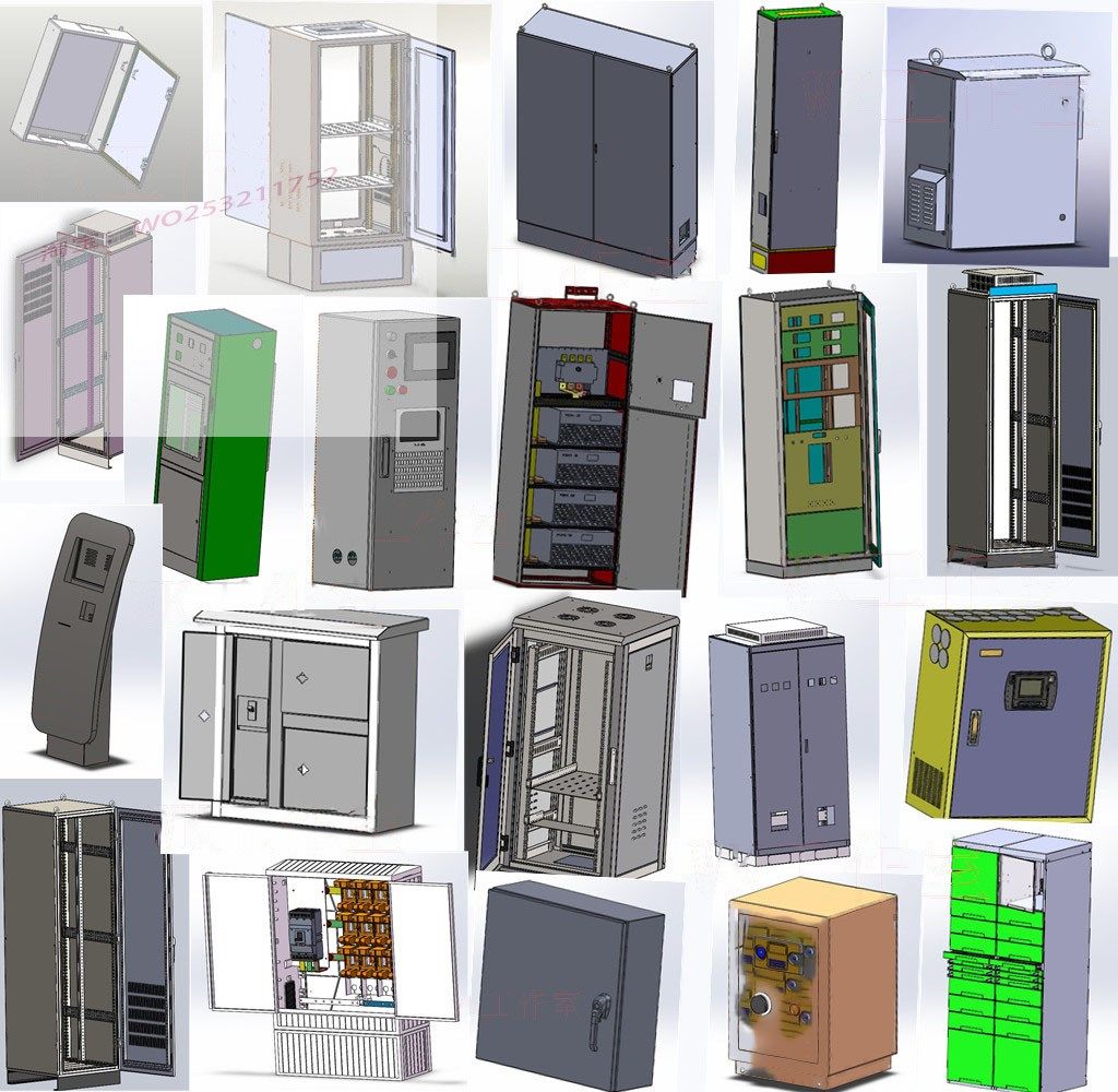 820套钣金图纸威图柜图纸控制柜ggd网络机柜图纸环网柜kyn28图纸