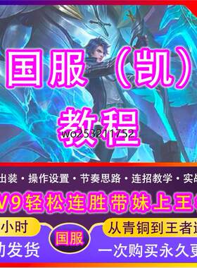 王者荣耀国服凯教学视频教程 出装铭文意识全面教学
