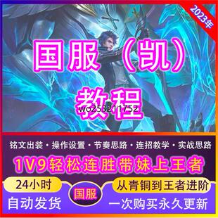 王者荣耀国服凯教学视频教程 出装铭文意识全面教学