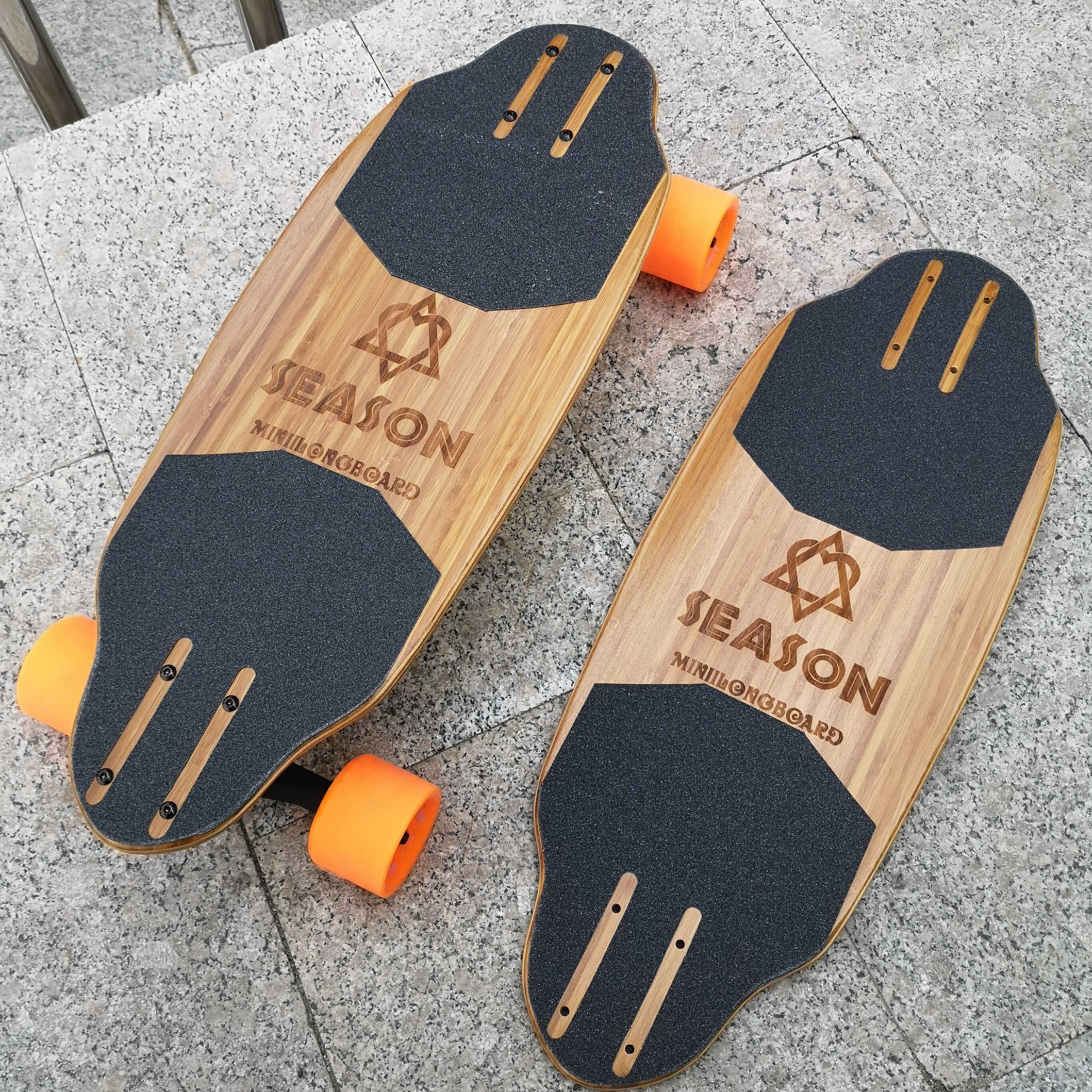 【木雪】原竹木色season长板品牌 mini迷你长板代步长板超小滑板