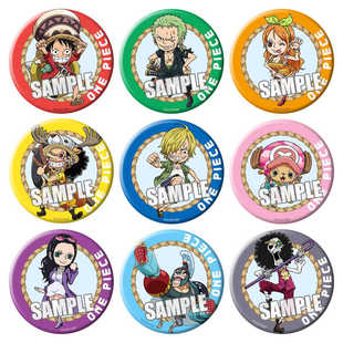 onepiece海贼王吧唧 路飞索隆山治乔巴Q版动漫铁底徽章现货胸章01