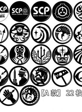 SCP基金会周边标志MTF机动特遣队九尾狐红右手动漫徽章吧唧A款