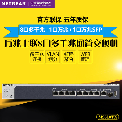 顺丰netgear网件万兆网管交换机