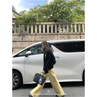 WANANTONG 好穿不停 各种爱搭配！复合牛奶丝卫裤休闲裤长裤女秋