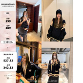 WANANTONG 马甲套组女冬季 香香26新季 全羊毛定做勋章开衫