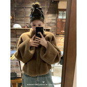 WANANTONG 环保貂宽松小皮草外套女冬季 暮光烤雪 越穿越爱