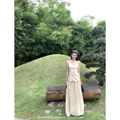 WANANTONG 半裙 女上衣 暮色西雅图daily luxury亚麻莱赛尔套装