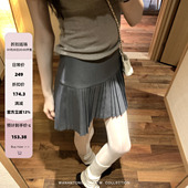 WANANTONG a字半身裙 女冬季 鬼马时髦少女 风琴褶双层裙裤