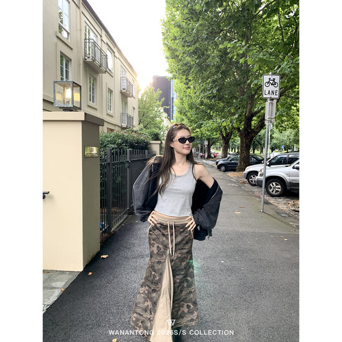 WANANTONG【限 重工vintage拉链拼接迷彩半裙】3/09 10:00 AM