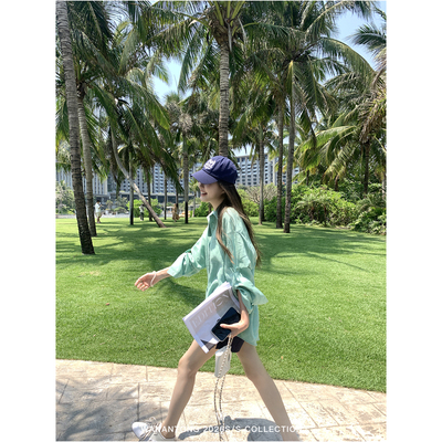 WANANTONG【薄荷之夏 全光边工艺 对对碰扣100亚麻衬衫 】4/10